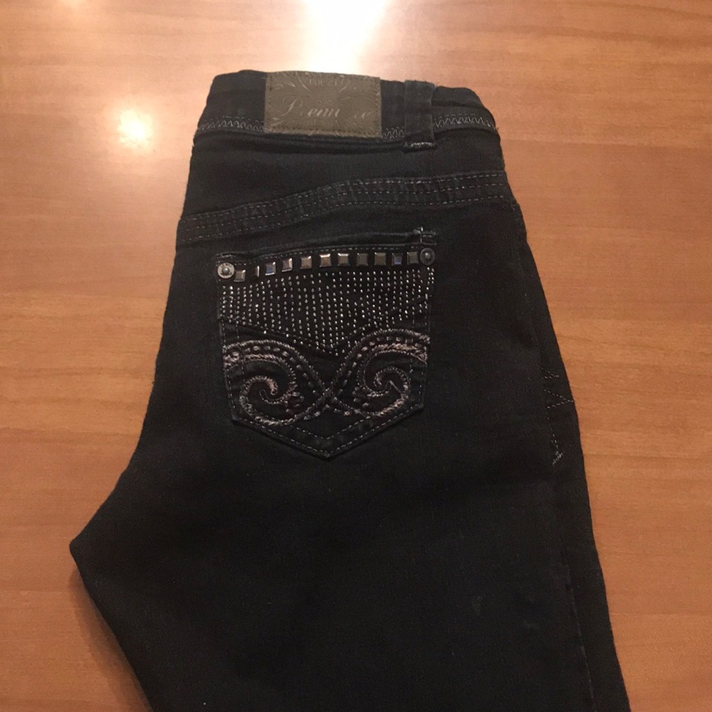 Black denim jeans